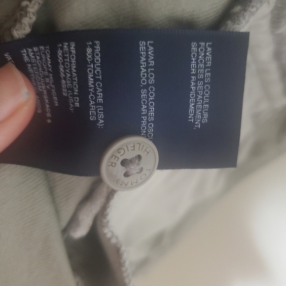 Tommy Hilfiger  Jacket Khaki Zip Button Down Pockets Drawstring - Picture 7 of 9